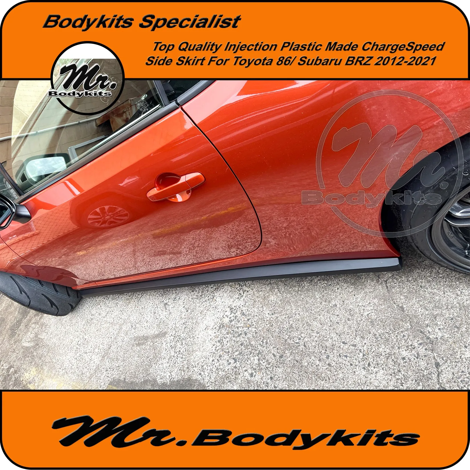 Quality Plastic Made Charge-Speed CS side skirt For Toyota 86 / Subaru BRZ 2012-2020