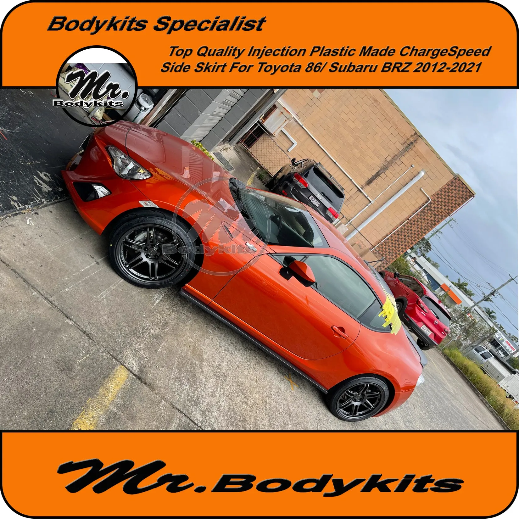 Quality Plastic Made Charge-Speed CS side skirt For Toyota 86 / Subaru BRZ 2012-2020