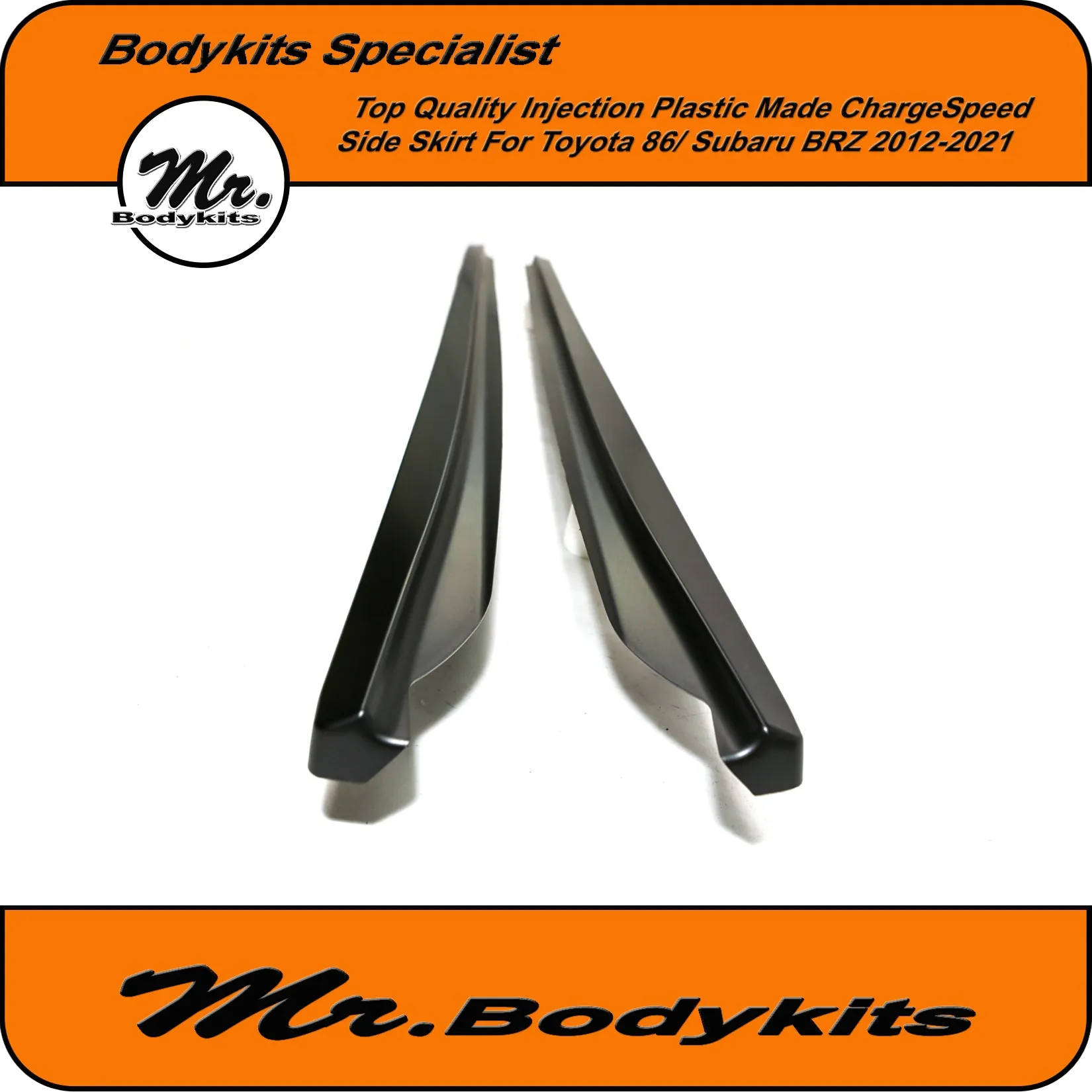 Quality Plastic Made Charge-Speed CS side skirt For Toyota 86 / Subaru BRZ 2012-2020