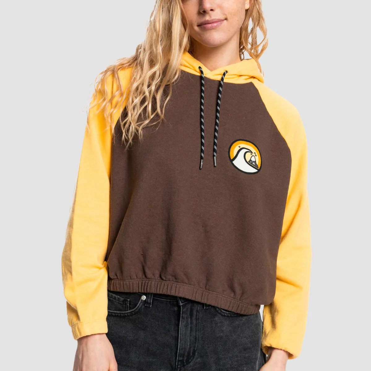 Quiksilver Pray For Wave Pullover Hoodie Teak - Womens