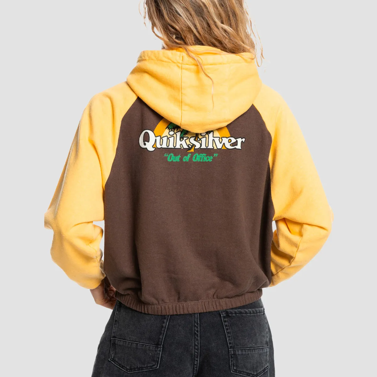 Quiksilver Pray For Wave Pullover Hoodie Teak - Womens