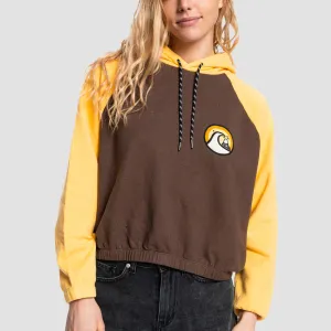 Quiksilver Pray For Wave Pullover Hoodie Teak - Womens