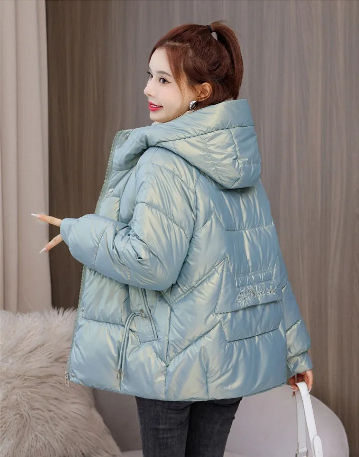 Quilted and Padded Hooded Jacket for Women