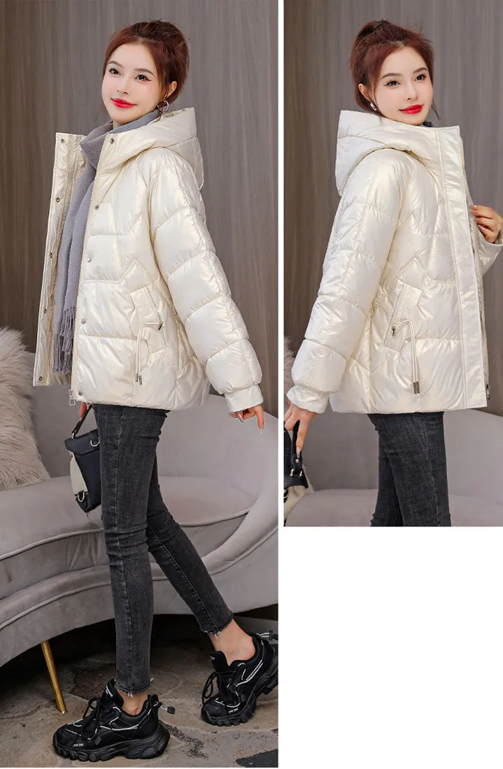 Quilted and Padded Hooded Jacket for Women