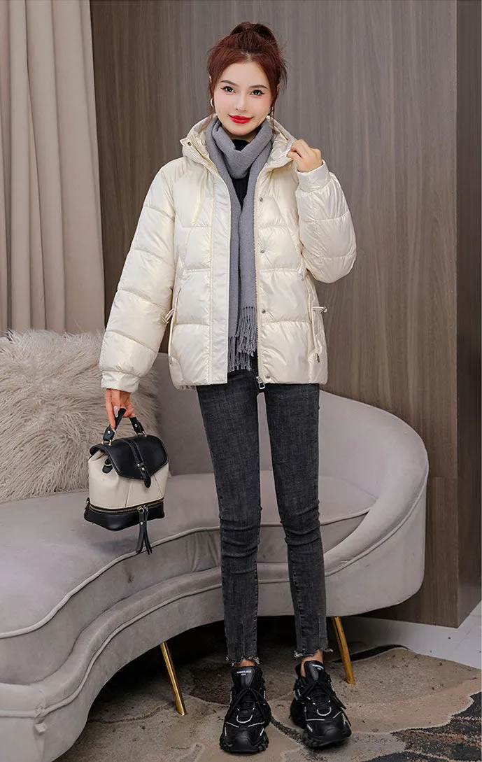 Quilted and Padded Hooded Jacket for Women