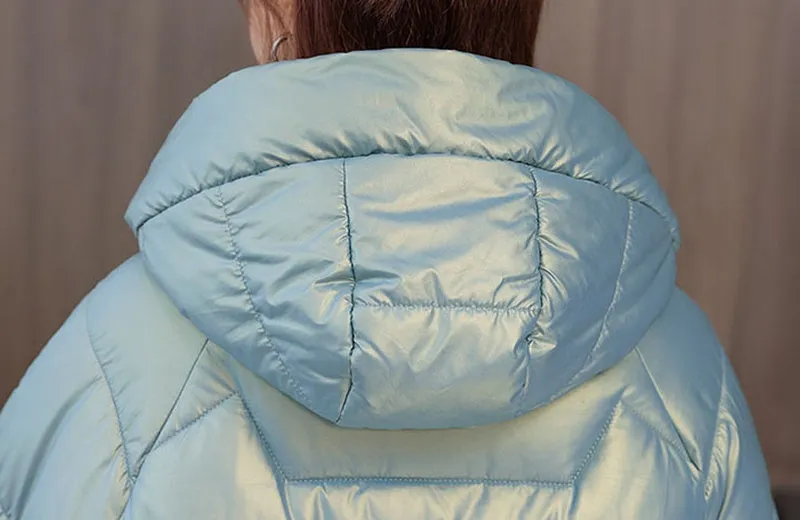Quilted and Padded Hooded Jacket for Women