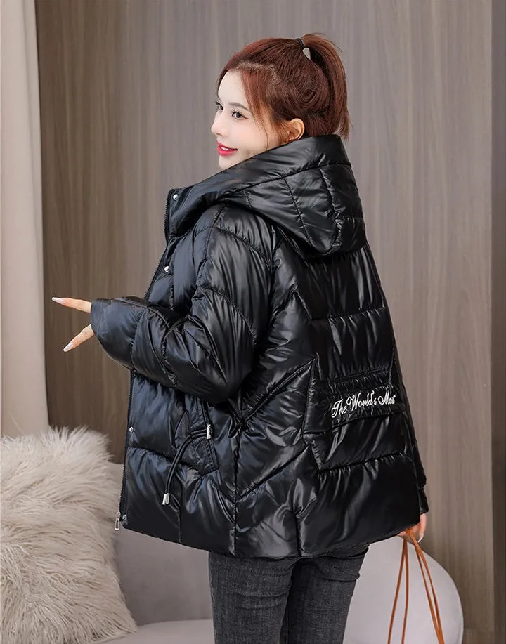 Quilted and Padded Hooded Jacket for Women