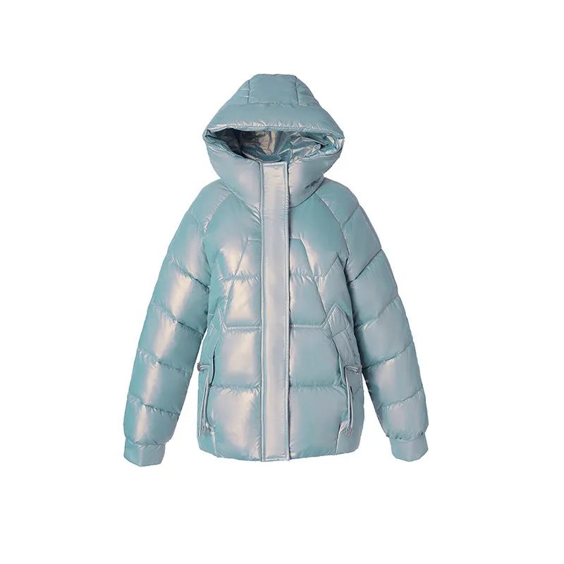 Quilted and Padded Hooded Jacket for Women