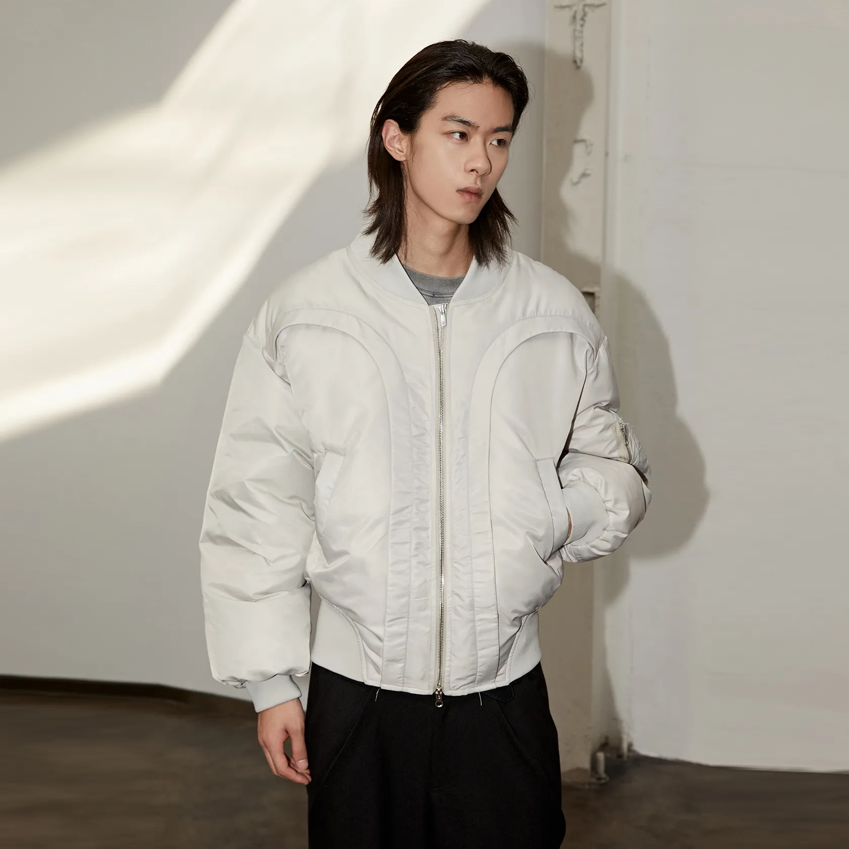 Quilted Bomber Jacket
