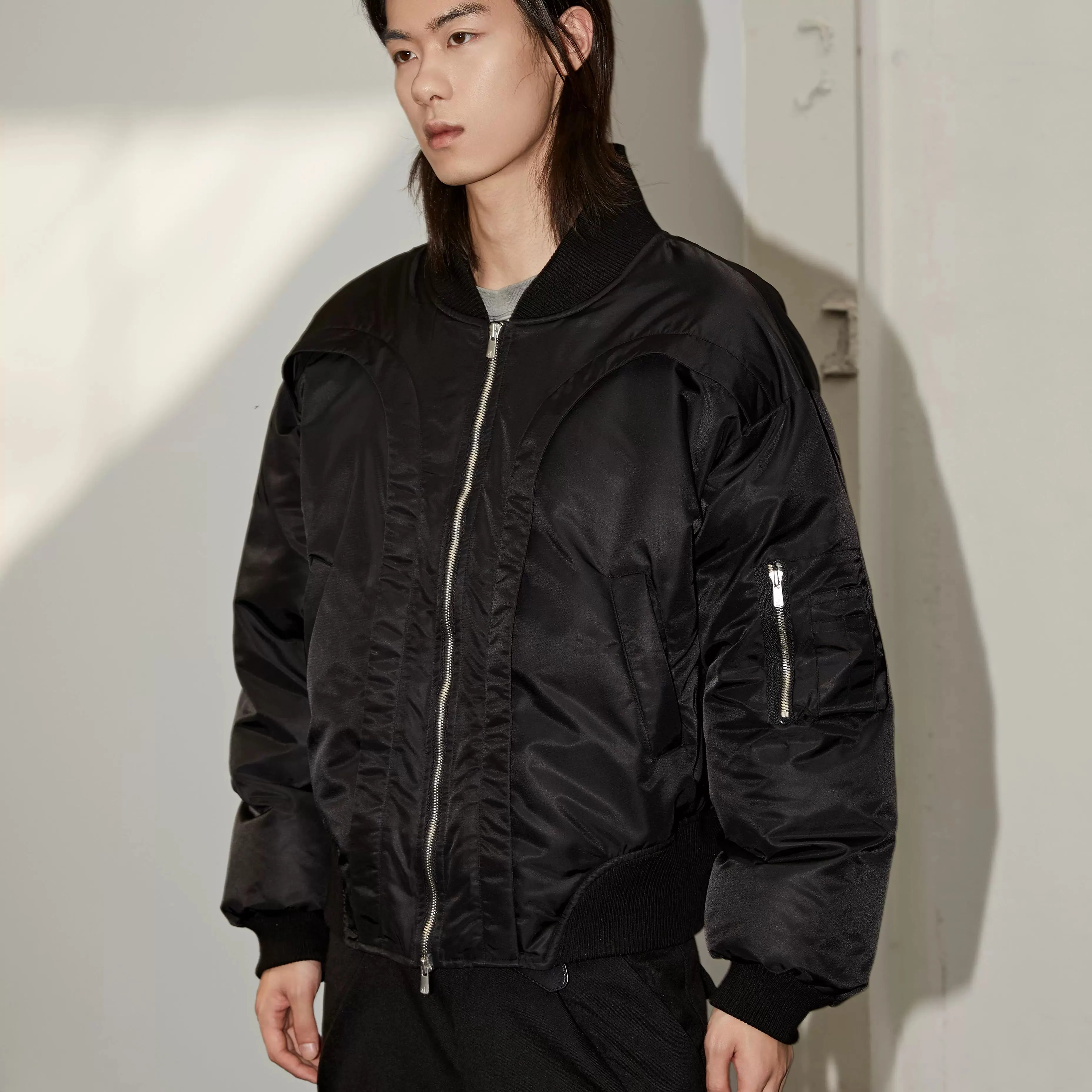 Quilted Bomber Jacket