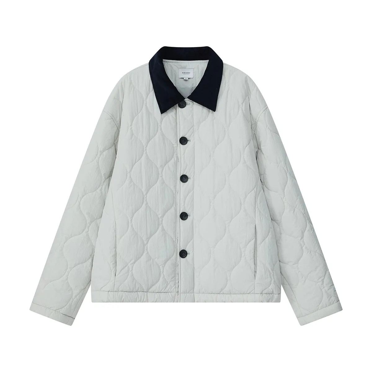 Quilted Contrast Collar Jacket
