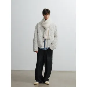 Quilted Contrast Collar Jacket