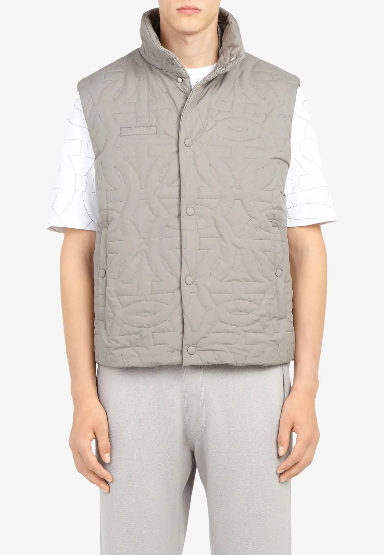 Quilted Gancini Gilet