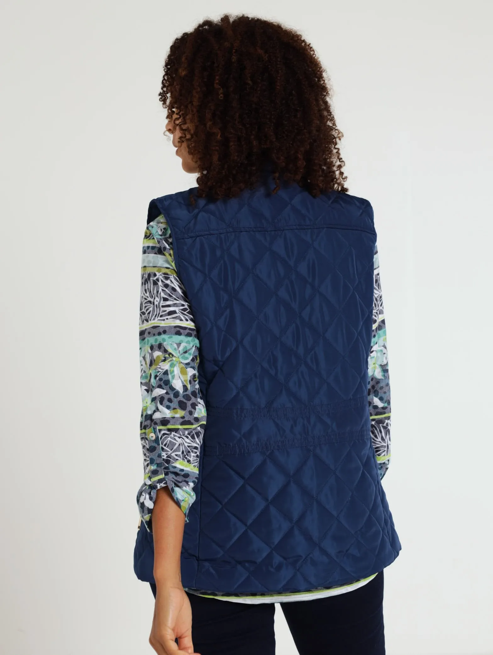 Quilted Gilet Jacket - Navy