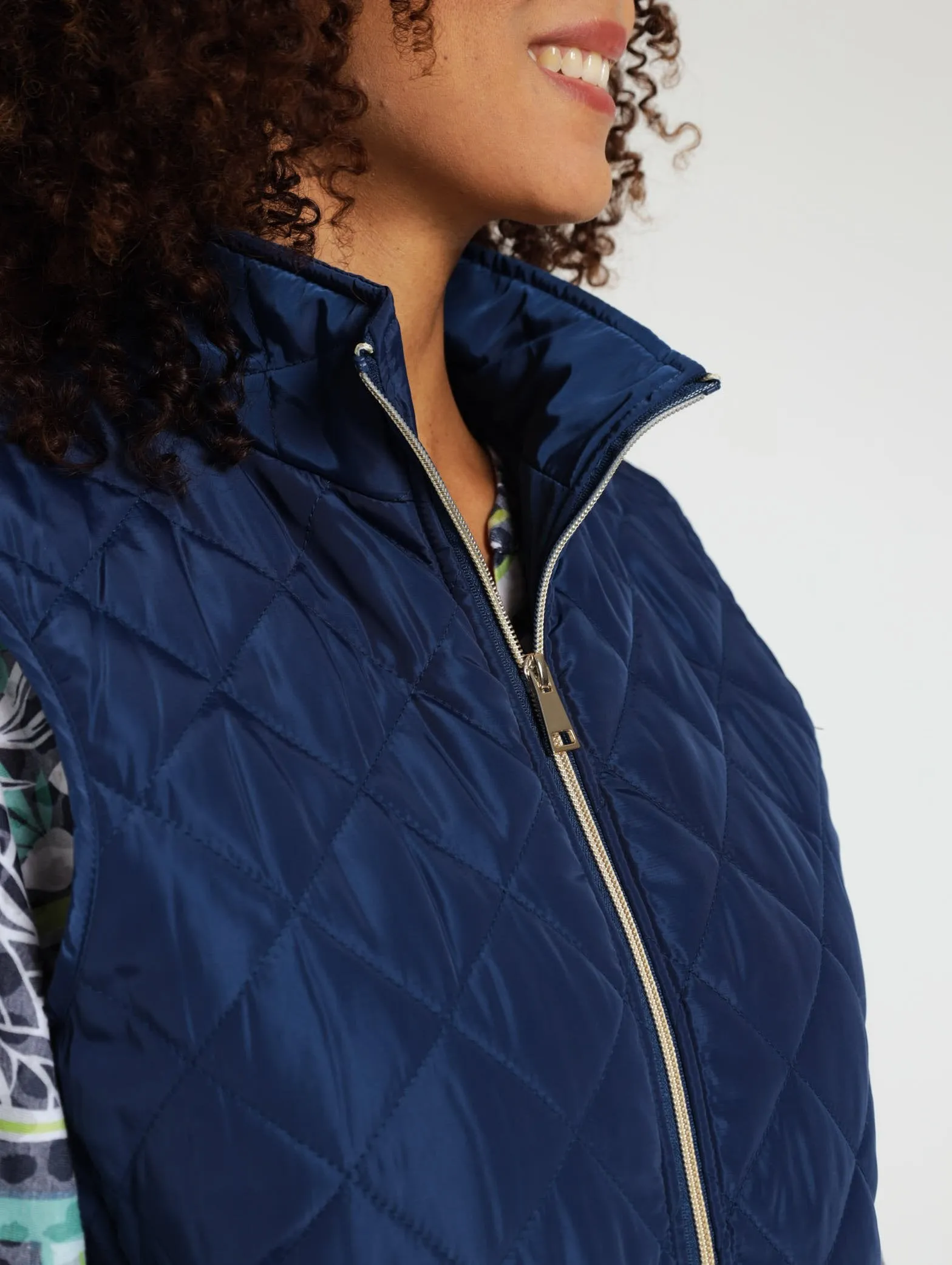 Quilted Gilet Jacket - Navy