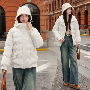 Quilted Water-Resistant Zip-Up Puffer Jacket for Women