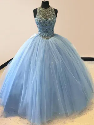 Quinceanera Dresses Beaded Junior Prom Dresses