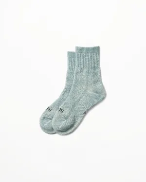 R1380 - Double Faced Organic Mid Sock - Light Blue