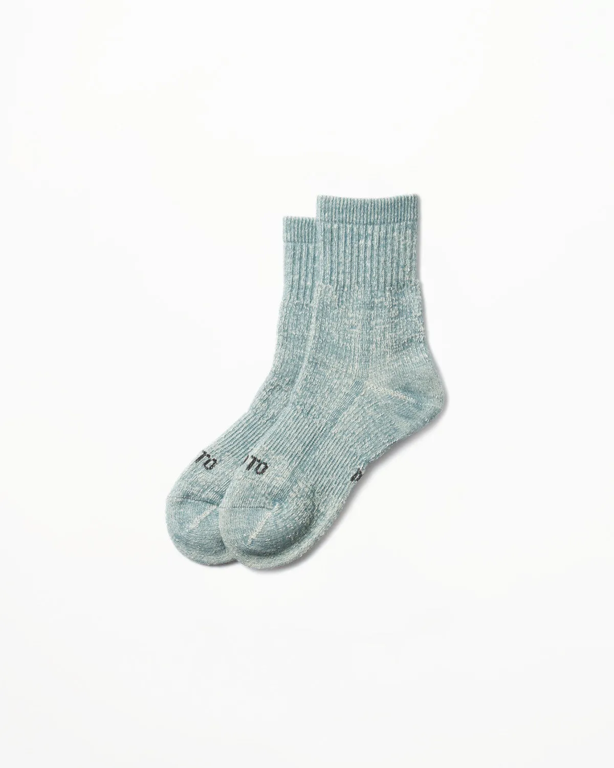 R1380 - Double Faced Organic Mid Sock - Light Blue