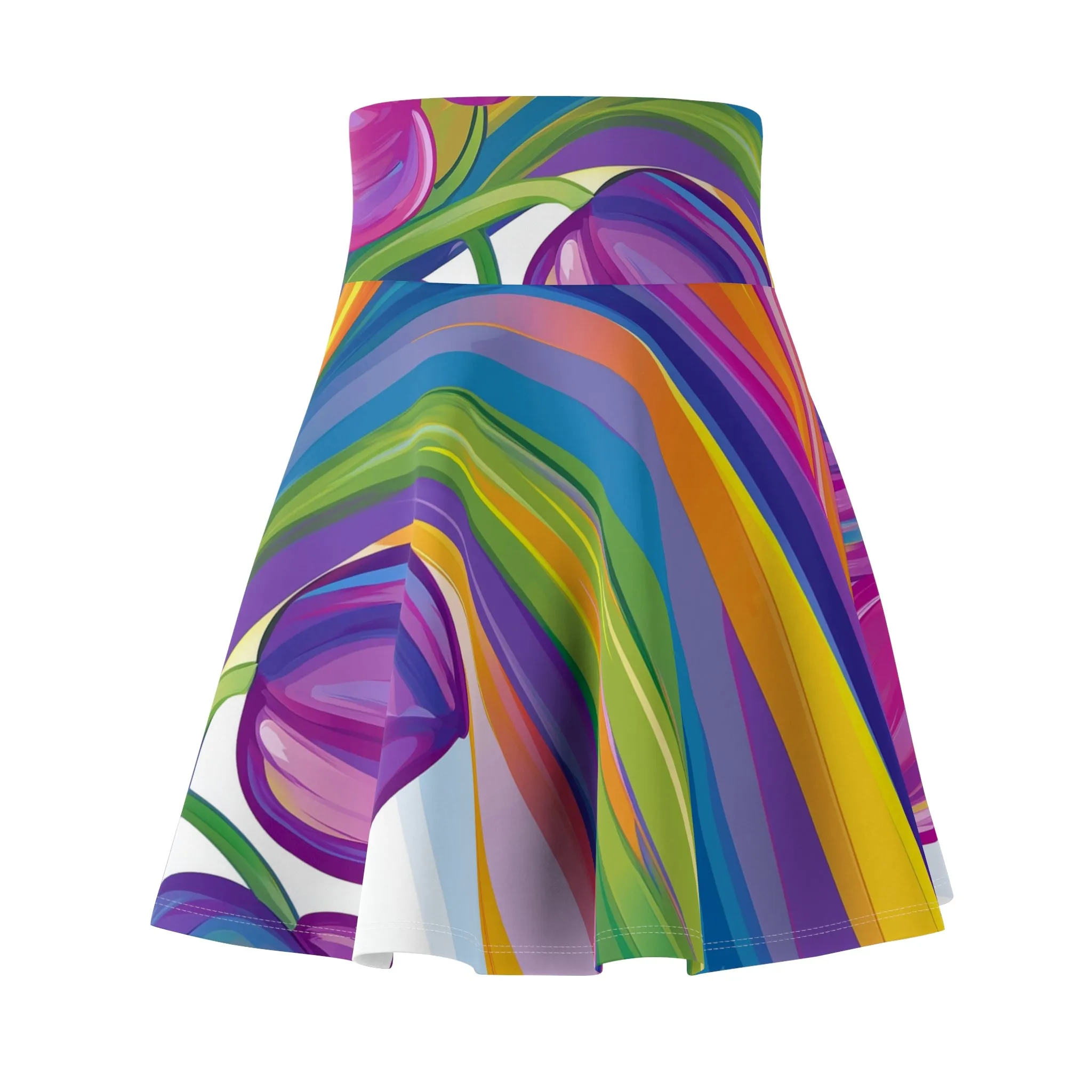 Rainbow Swirl Pride Skater Skirt | Vibrant LGBTQ  Fashion
