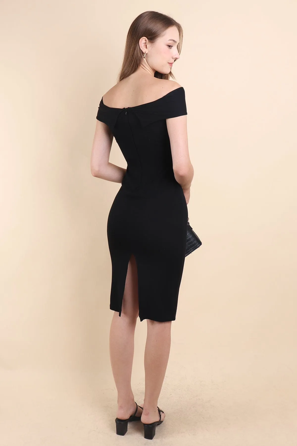 RAYE SWEETHEART TWIST DRESS IN BLACK