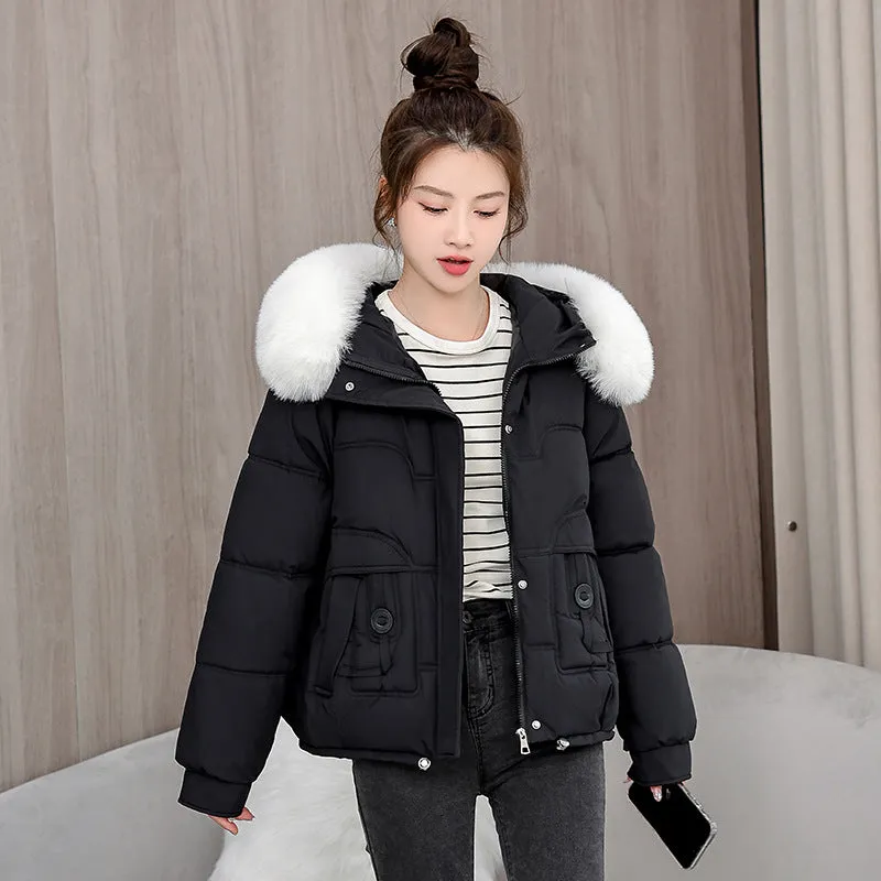 Relaxed-fit Quilted Puffer Jacket with a Removable Fur Lining