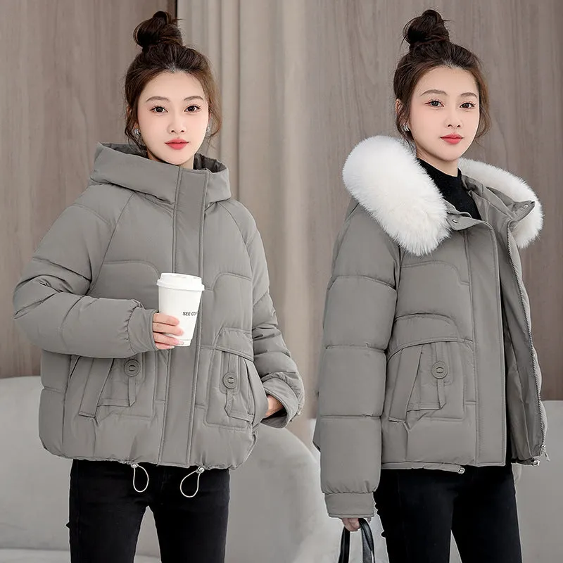 Relaxed-fit Quilted Puffer Jacket with a Removable Fur Lining