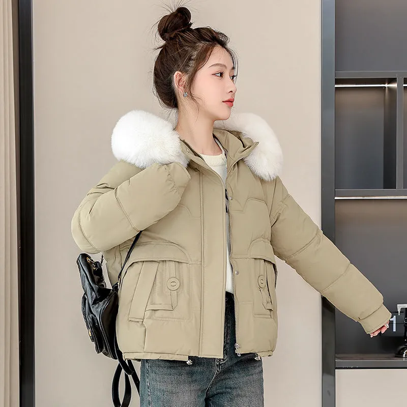 Relaxed-fit Quilted Puffer Jacket with a Removable Fur Lining