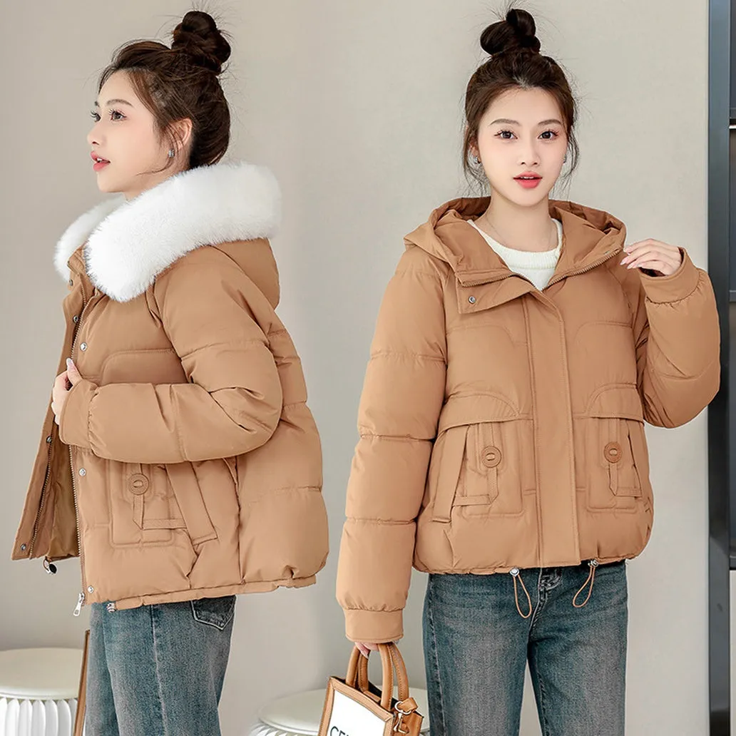Relaxed-fit Quilted Puffer Jacket with a Removable Fur Lining