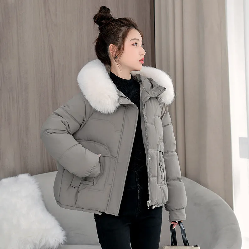 Relaxed-fit Quilted Puffer Jacket with a Removable Fur Lining