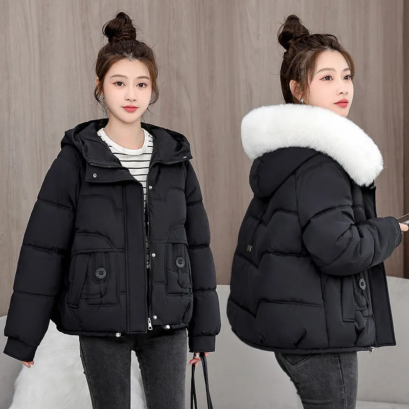 Relaxed-fit Quilted Puffer Jacket with a Removable Fur Lining