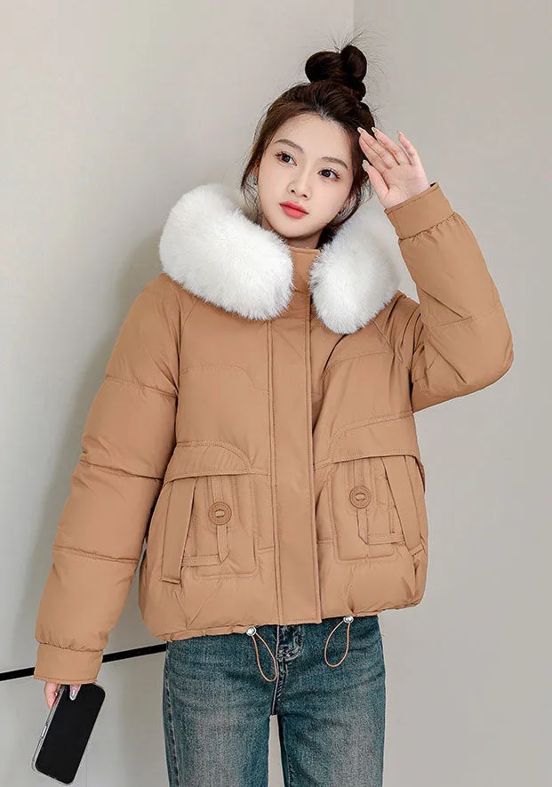 Relaxed-fit Quilted Puffer Jacket with a Removable Fur Lining