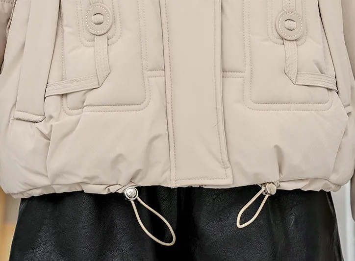 Relaxed-fit Quilted Puffer Jacket with a Removable Fur Lining
