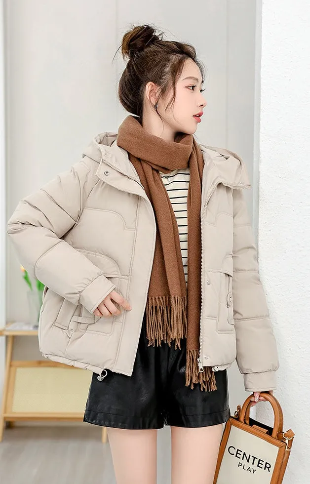 Relaxed-fit Quilted Puffer Jacket with a Removable Fur Lining