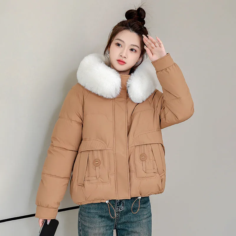 Relaxed-fit Quilted Puffer Jacket with a Removable Fur Lining