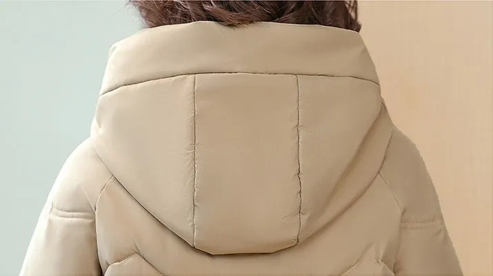 Relaxed-Fit Windproof Puffer Jacket with Quilted Design for Women