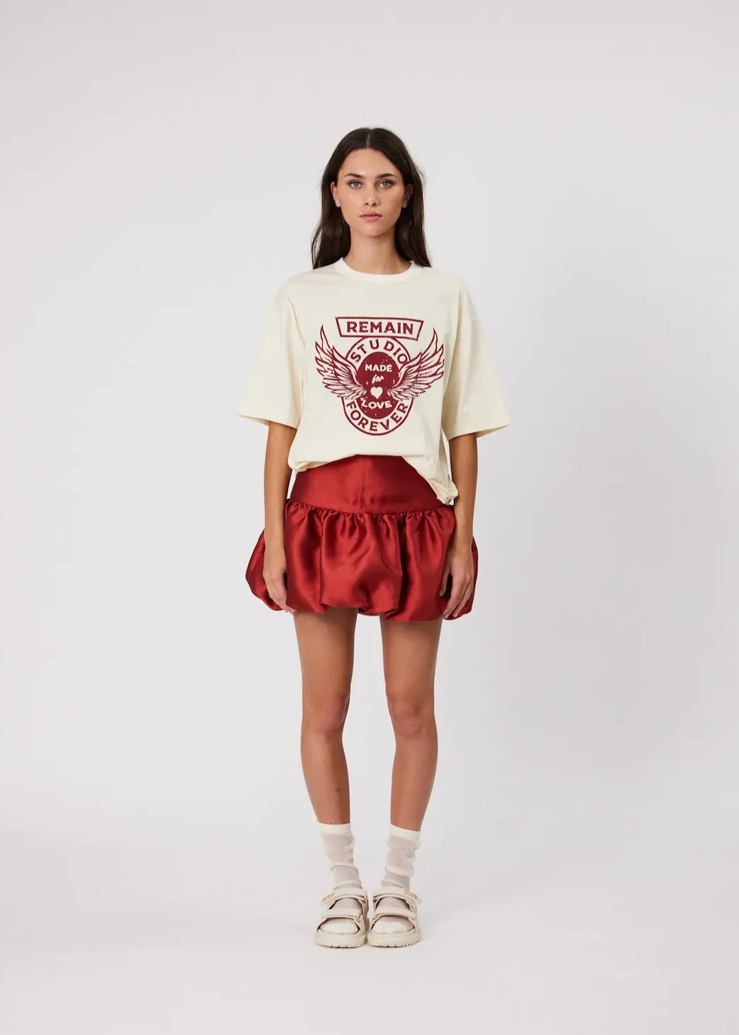 REMAIN Alexa Mini Skirt - Brick