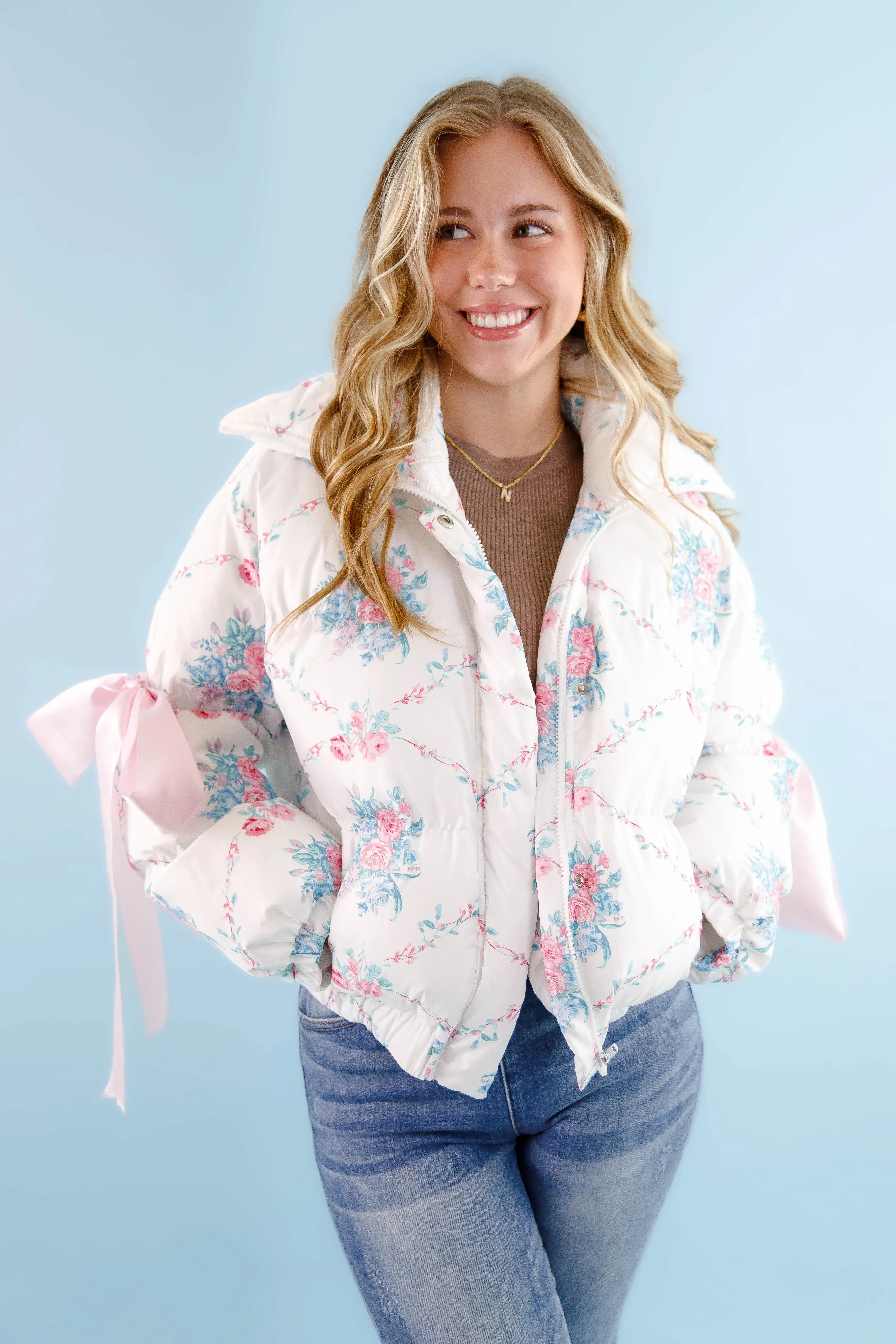 RESTOCK: Graceful Moments Puffer Jacket-White