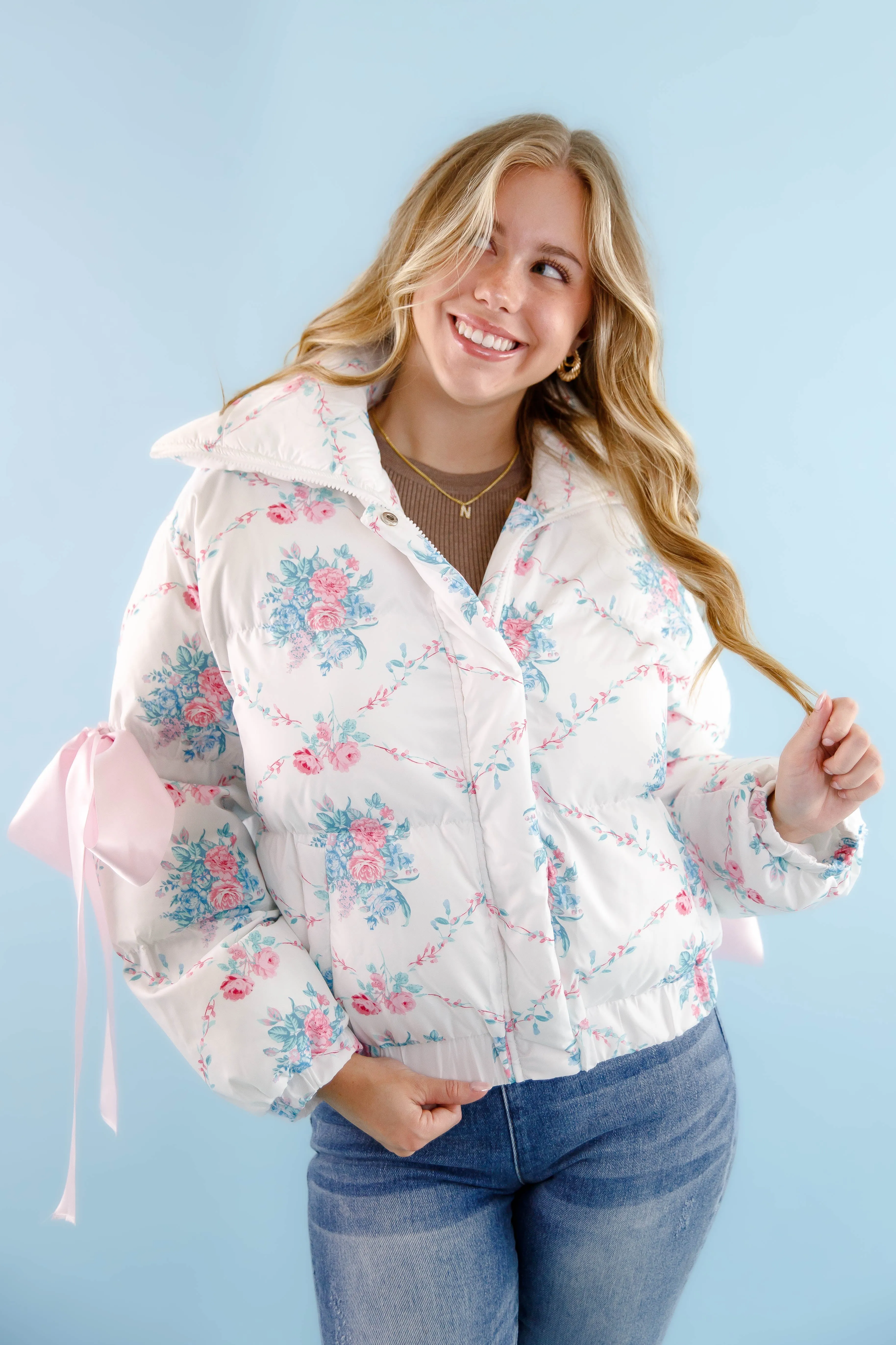 RESTOCK: Graceful Moments Puffer Jacket-White