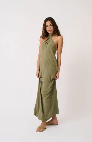 SABRINA HALTER DRESS || PALM