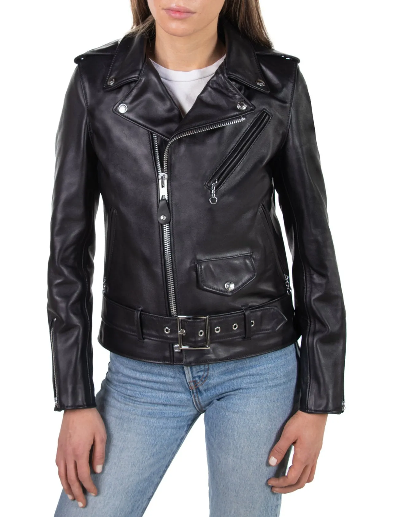 Schott 137W Women's Leather Motorcycle Jacket