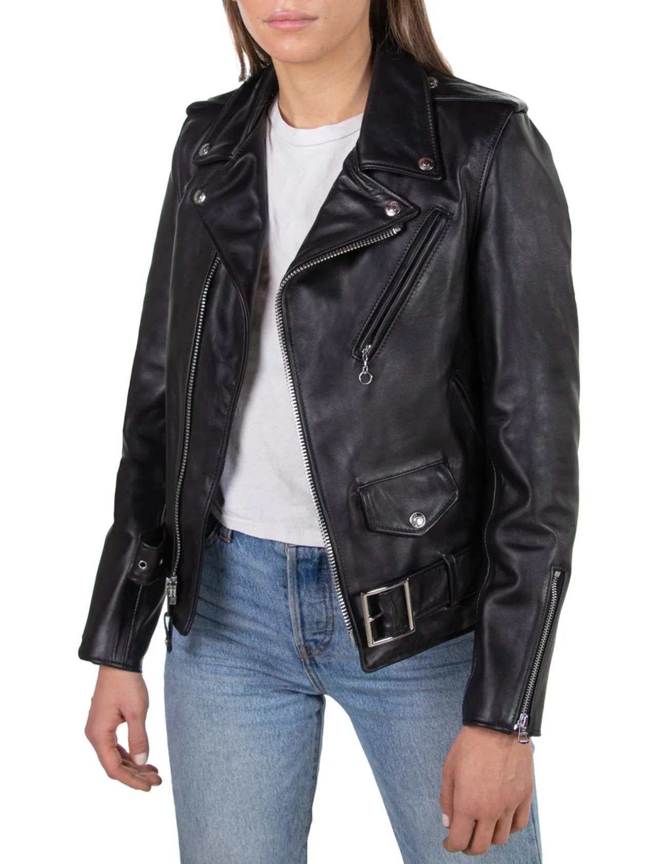 Schott 137W Women's Leather Motorcycle Jacket