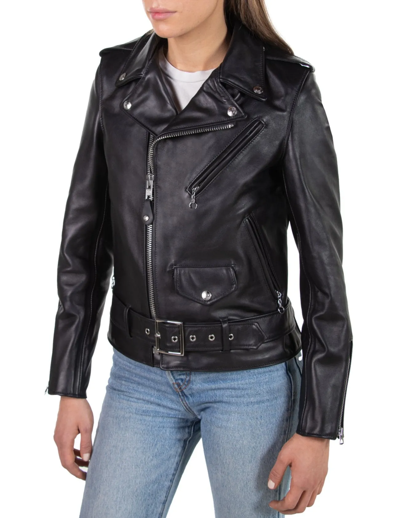 Schott 137W Women's Leather Motorcycle Jacket