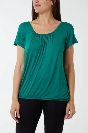 Scoop Neck Elastic Top