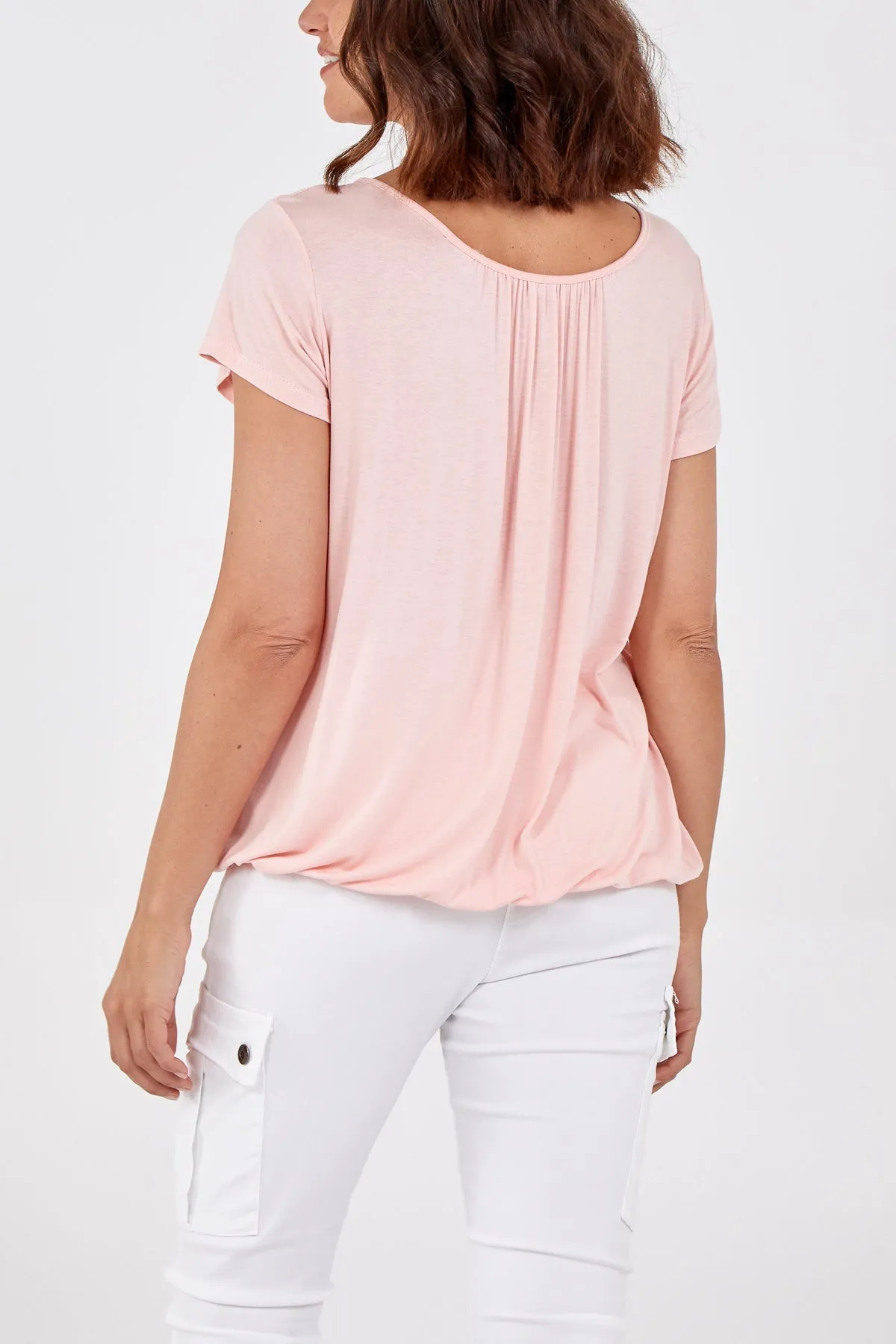 Scoop Neck Elastic Top
