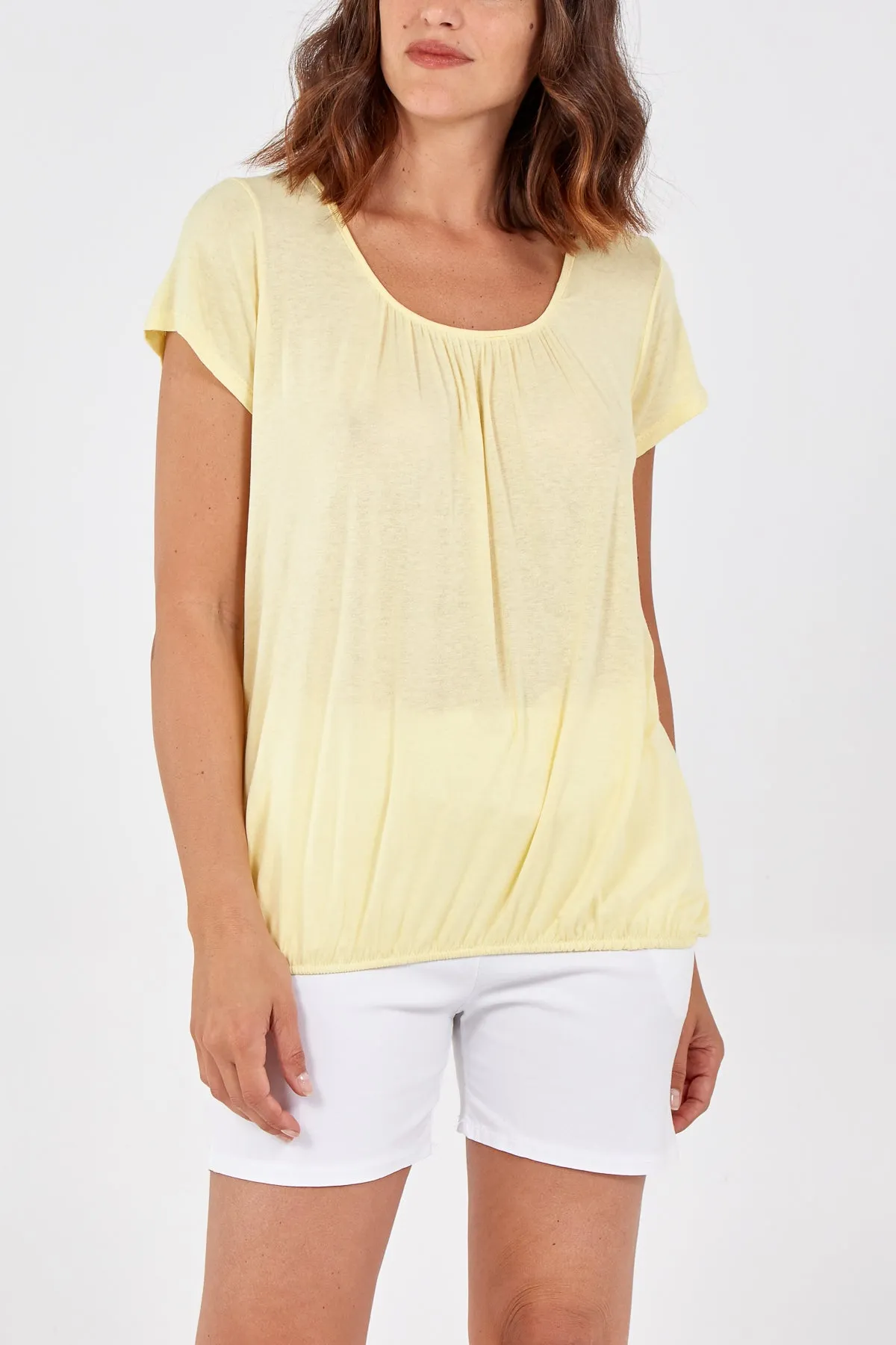 Scoop Neck Elastic Top