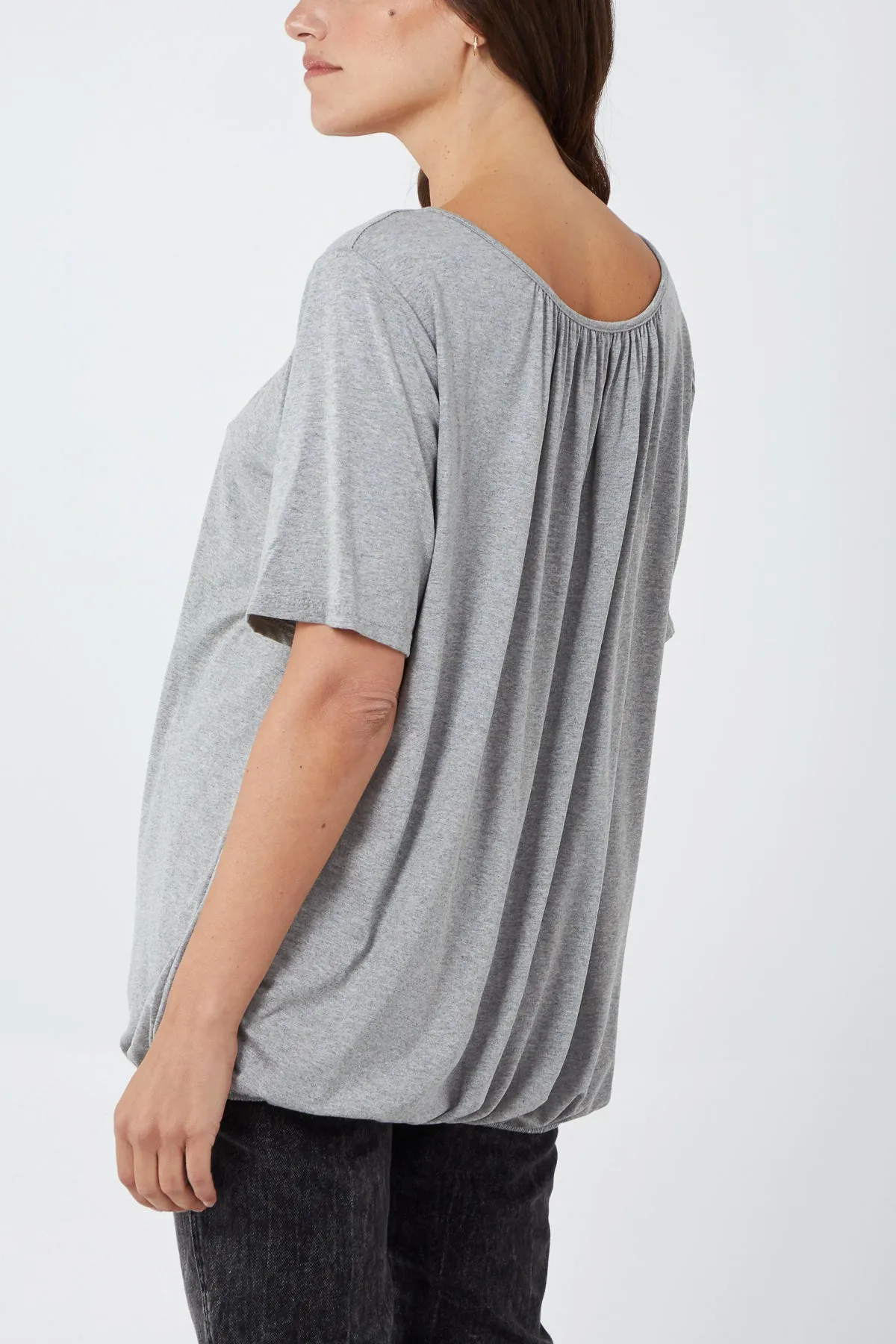 Scoop Neck Elastic Top