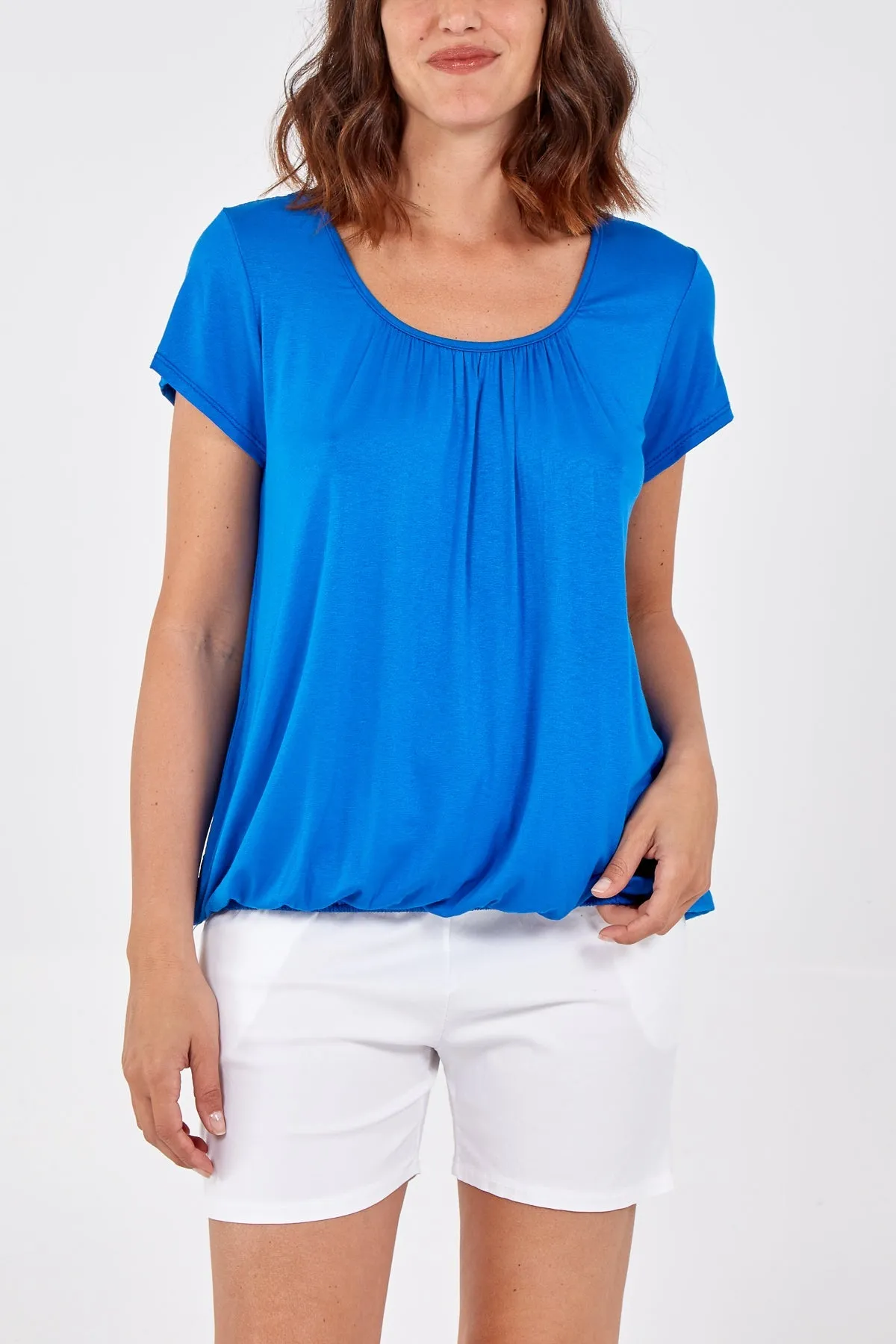 Scoop Neck Elastic Top