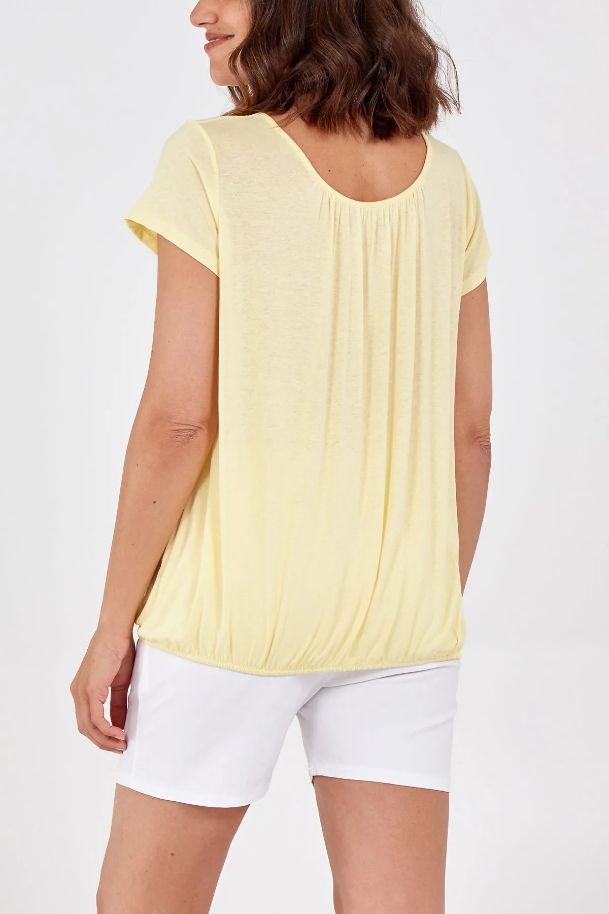 Scoop Neck Elastic Top