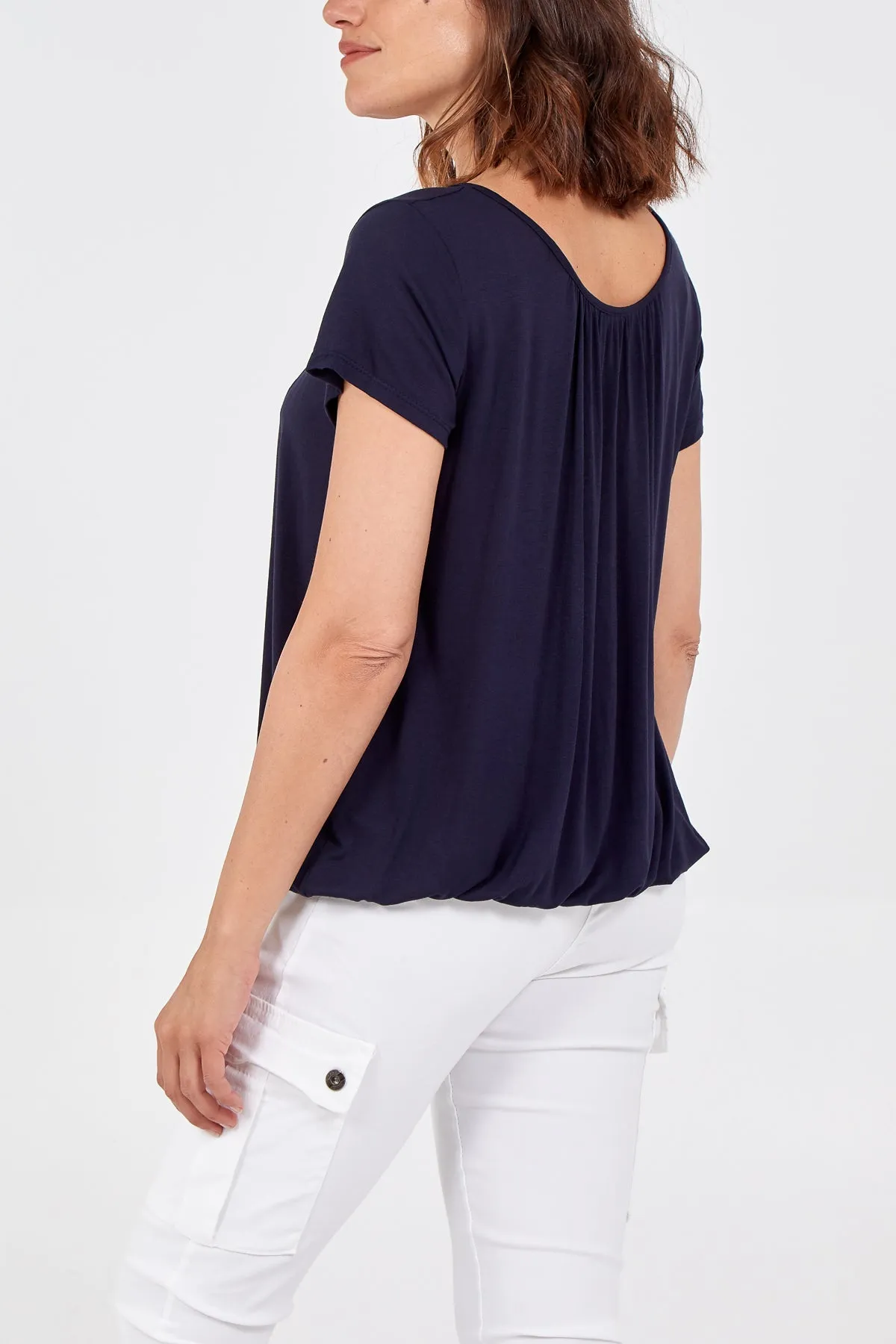 Scoop Neck Elastic Top